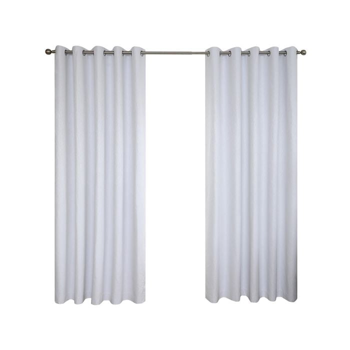 Windoware 120 x 223cm White Maple Eyelet Blockout Curtain - 1 Pack