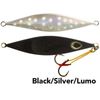 Black Magic Flipper Jig 60g Slow Pitch Jig Black/Silver/Lumo