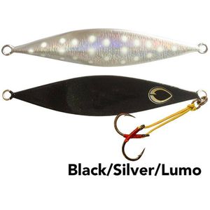 Black Magic Flipper Jig 60g Slow Pitch Jig Black/Silver/Lumo
