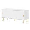 Levede 120CM  Textured TV Cabinet with Sliding Door White