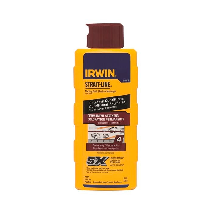 IRWIN Strait-Line 6oz Permanent Red Staining Chalk
