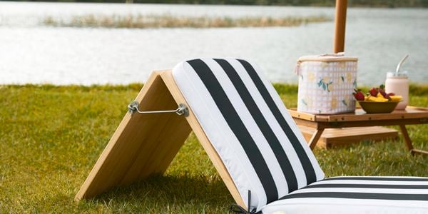 camping lounger at the beach