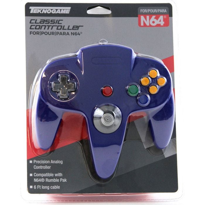 Teknogame Nintendo 64 Controller Replica Video Game Accesories Blue