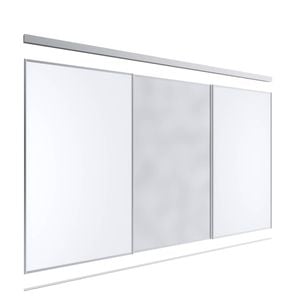 Lugna 2100 x 2701-3600mm 1 Mirror 2 Melamine 3 Door Combo Package