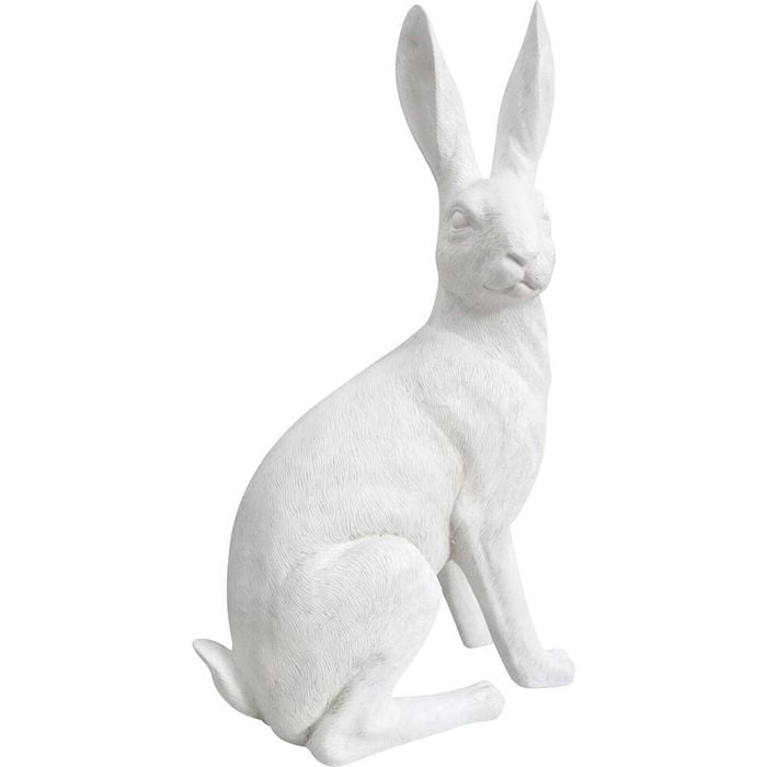 LVD Hare Resin Figurine Ornament Display Decor XL - White