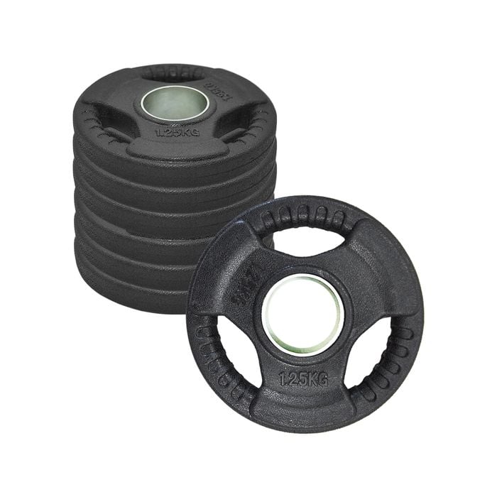 1.25kg x 8 Rubber Coated Cast Iron Olympic Weight Plate - Commercial Grade