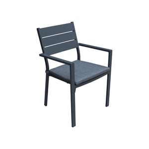 FurnitureOkay Eden Aluminium Outdoor Dining Chair - Charcoal