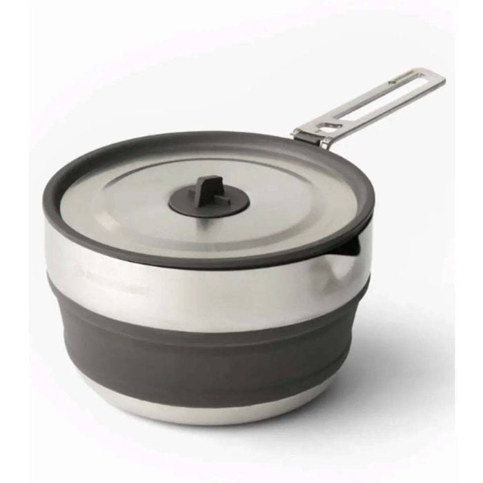 Sea To Summit Detour Stainless Steel Collapsible 1.8l Pouring Pot - Black