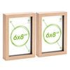 Nicola Spring Shadow Box Frames - A5 (6 X 8") - Light Wood - Pack Of 2
