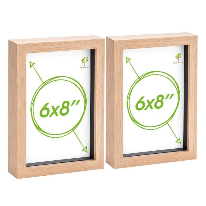 Nicola Spring Shadow Box Frames - A5 (6 X 8") - Light Wood - Pack Of 2