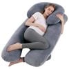 Advwin U-Shaped Body Pillows & C-Shape Set for Pregnancy Sleeping Gray