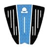 Summer vibes 3-Piece Surfboard Tail Pad / Deck Grip / Traction - Blue Black