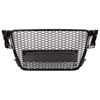Gloss Black Honeycomb Rs5 Style Front Bumper Grille Grill For Audi A5 8t 08-12