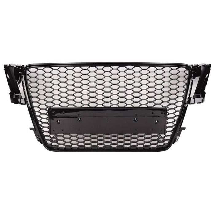 Gloss Black Honeycomb Rs5 Style Front Bumper Grille Grill For Audi A5 8t 08-12