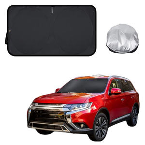 Front Windscreen Sun Shade for Mitsubishi Outlander 2012 - 2018 (ZJ/ZK/ZL) - Standard 150 x 85 cm - Black