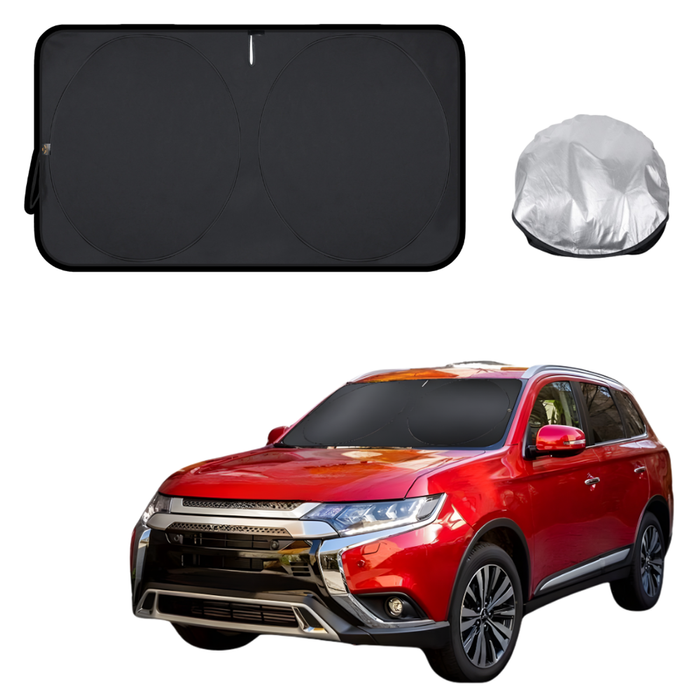 Front Windscreen Sun Shade for Mitsubishi Outlander 2012 - 2018 (ZJ/ZK/ZL) - Standard 150 x 85 cm - Black