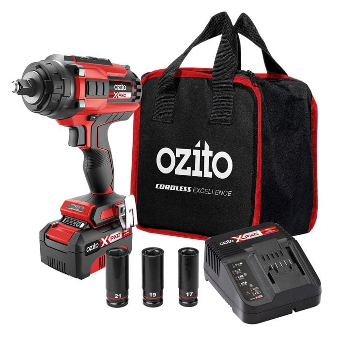 Ozito PXC Brushless Impact Wrench Kit PXBWK-4040 Bunnings New