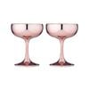 2pc Tempa Aurora Rose Coupe Glass