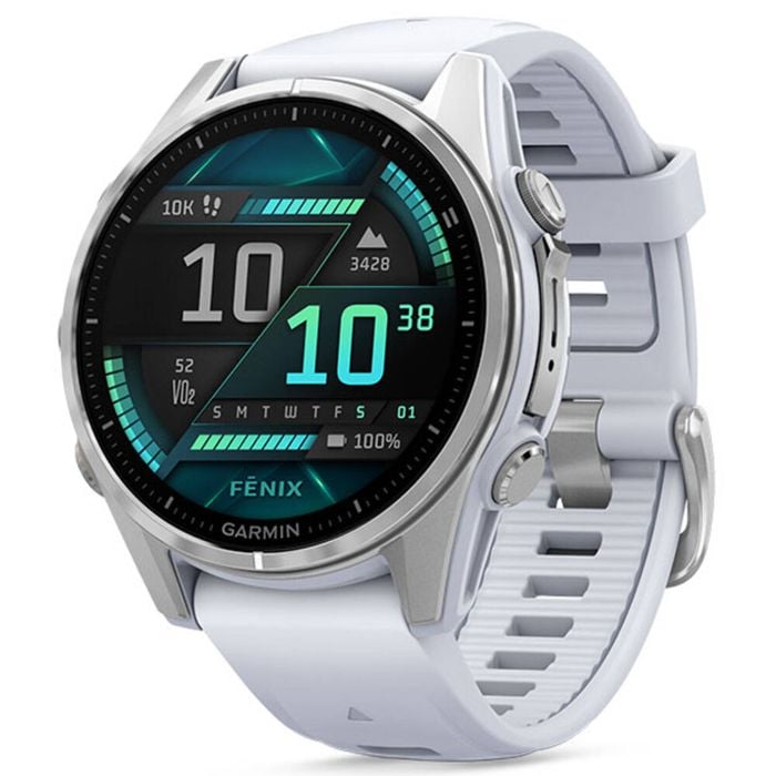 Garmin Fenix 8 Watch - Silver W Whitestone 43mm