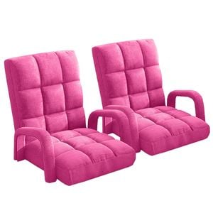 SOGA 2X Pink Recliner Chair with Armrest