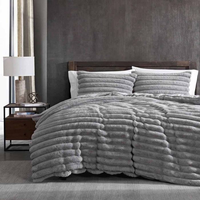Ardor Boudoir Jax Chunky Faux Fur Quilt Cover Set - Queen