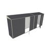 Build-a-Shed 0.8 x 5.2 x 2m Skillion Shed with Dual Single Hinged Side Doors - Grey