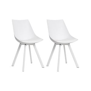 2x Dining Chairs White