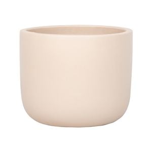 310 x 260mm Cream Extra Large Round Plain Ceramic Pot