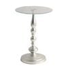 Lifebay Corner Table Round Minimalist Side Table (Silvery)