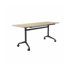 Olg Modulus Flip Table Full Black Frame New Oak Smooth Top L1800mm X W600mm