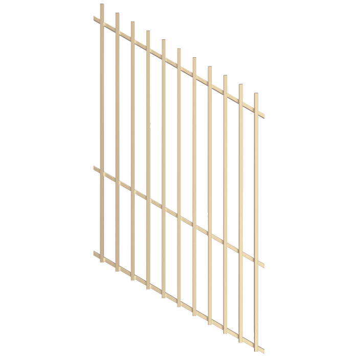 ProtectorAl 350 - 1200 x 1800mm Primrose Panel Raked 16-30º Batten Pool Fence