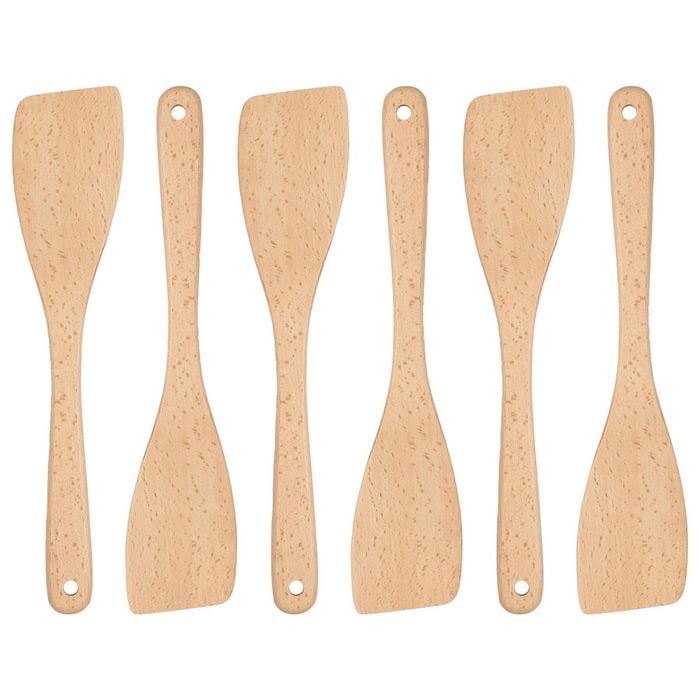 Argon Tableware Wooden Spatulas - 30cm - Pack of 6