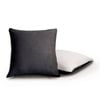 Gioia Casa Twin-Pack Teddy Sherpa European Pillowcases – Reversible, Zipper Closure, Machine Washable (65x65cm, Charcoal)