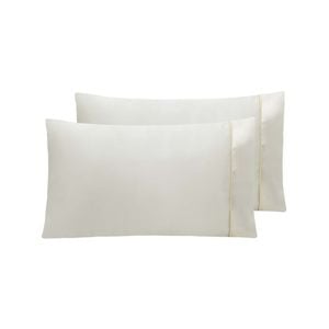 Accessorize Bedroom Collection 48cm x 73 cm White Twin Pack Satin Pillowcase