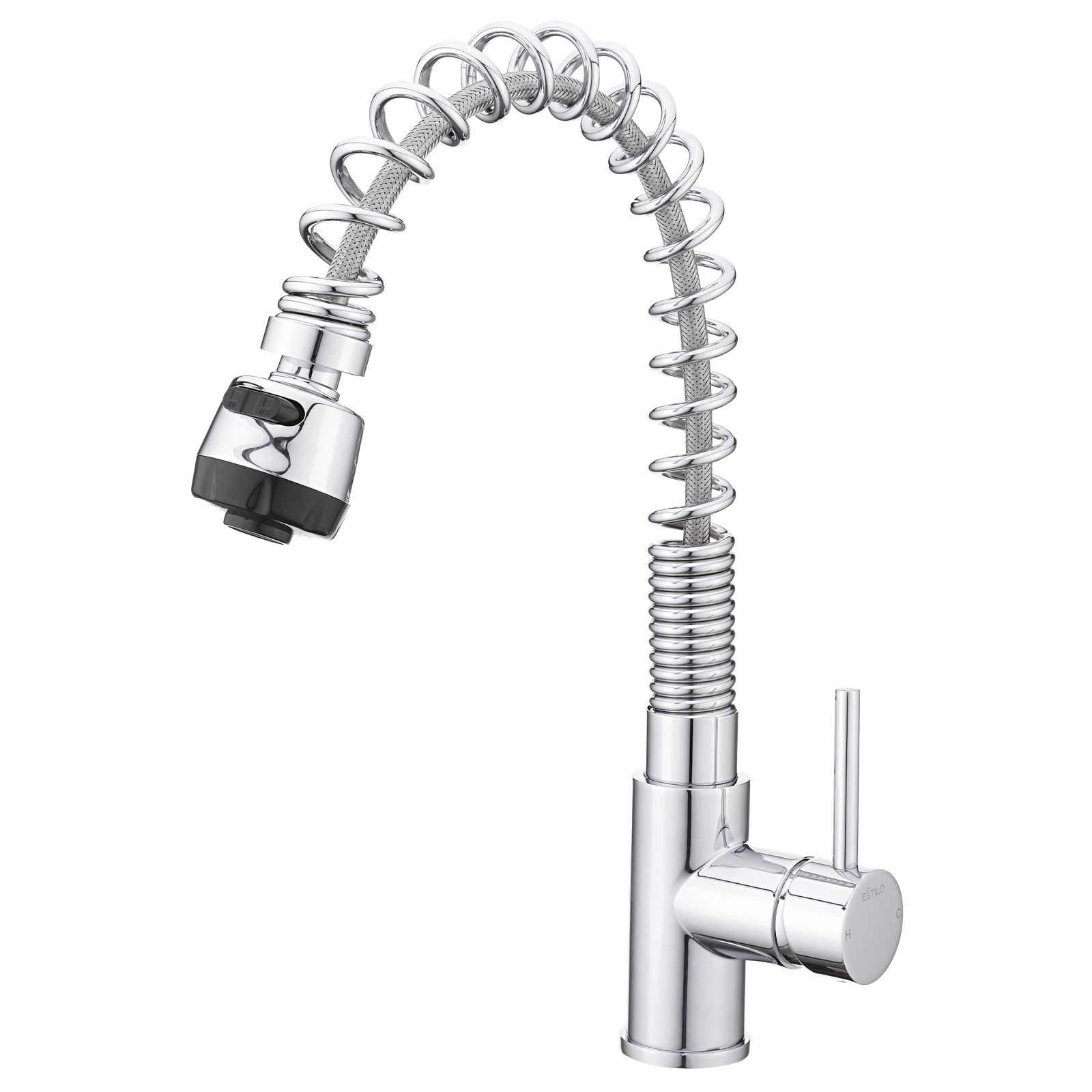 Estilo Chrome Side Pin Lever Coil Vege Spray Sink Mixer -