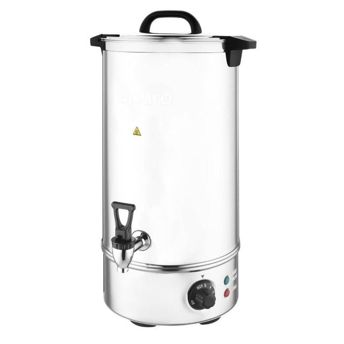 Apuro Manual Fill Water Urn Energy Saving Double Wall 10ltr 538x330mm Commercial Beverage Boiler