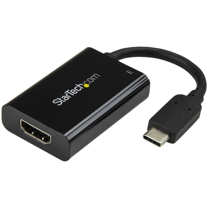 Startech.com Usb C To Hdmi 2.0 Adapter 4k 60hz With 60w Power Delivery Pass-through Charging