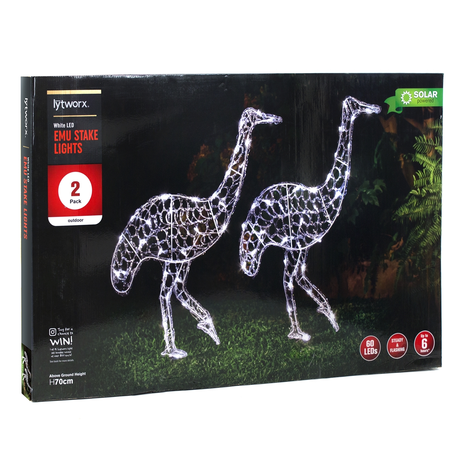 Lytworx 70cm Colour Changing Solar Snowflake Stake Lights - 2 Pack thumbnail 2