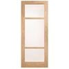 Corinthian Moda Translucent Glass White Oak Internal Door AMODG2 - 720mm x 2340mm x 35mm