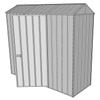 Build-a-Shed 0.8 x 2.3 x 2.1m Gable Single Hinged Side Door Shed - Zinc