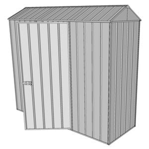 Build-a-Shed 0.8 x 2.3 x 2.1m Gable Single Hinged Side Door Shed - Zinc