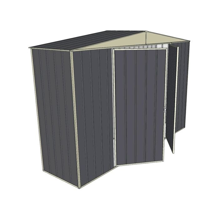 Build-a-Shed 3.0 x 0.8 x 2.3m Gable No Side Doors Shed - Grey