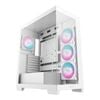 Deepcool Cg580 4f Panoramic Atx Tempered Glass Mid-tower Case - White [r-cg580-whada4-g-1]