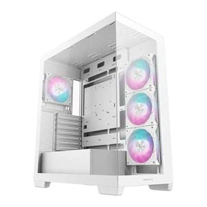Deepcool Cg580 4f Panoramic Atx Tempered Glass Mid-tower Case - White [r-cg580-whada4-g-1]