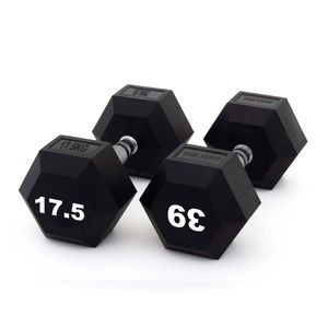 Smai The Yard - Rubber Hex Dumbbell 17.5kg (pair) -