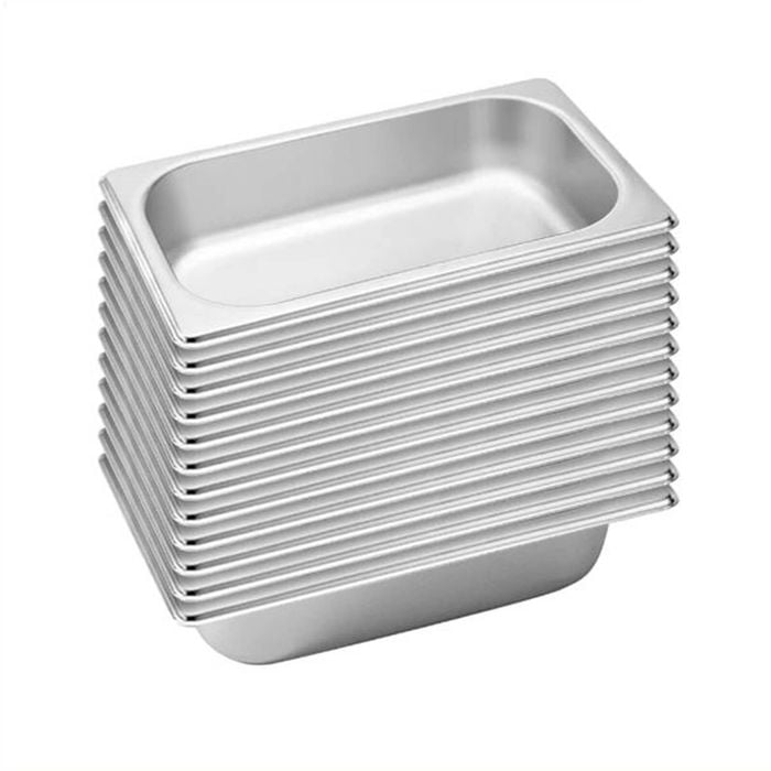 SOGA 12X 1/3 GN Pans Stainless Steel 6.5cm Deep