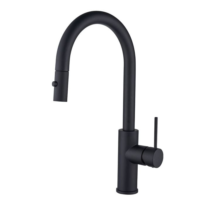 Mondella Resonance 35mm Matte Black Dual Function Pull Down Sink Mixer