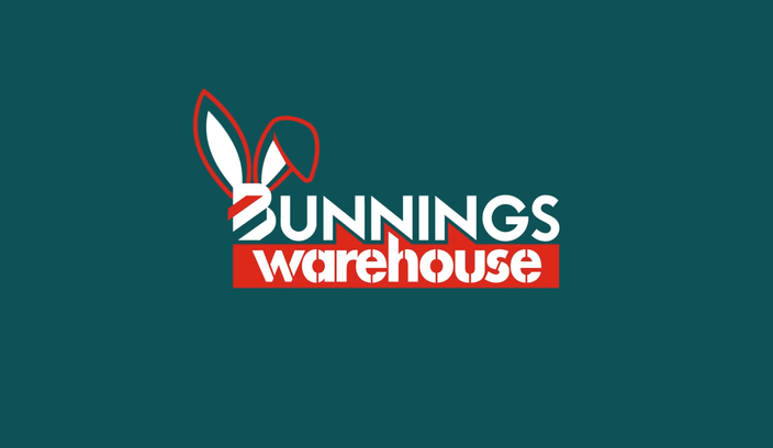 Bunnings logo with bunny ears