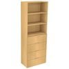 Lugna 2048 x 750 x 380mm Sand Ready To Assemble Robe Insert 2 Shelf 4 Drawer Unit