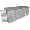 Build-A-Shed 1.2 x 5.2 x 2.0m Skillion Single Sliding Side Door Shed - Zinc